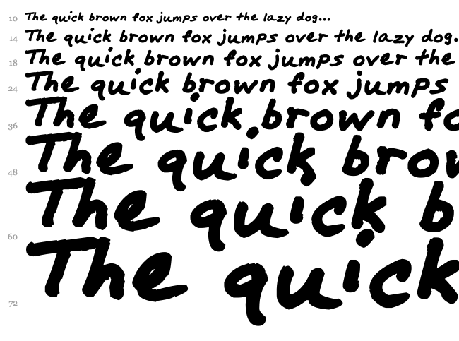 Marker Comp font waterfall